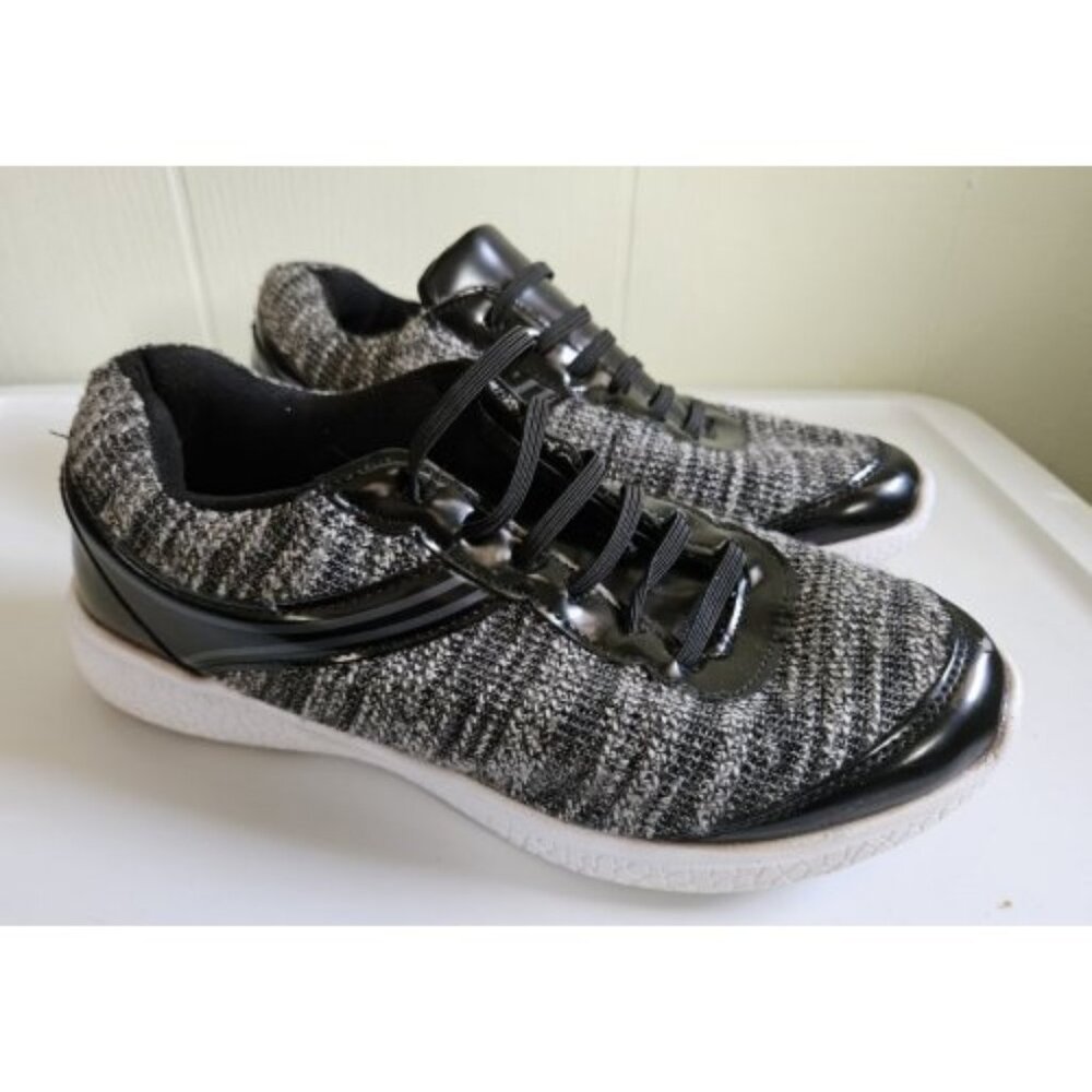 Avon CUSHION WALK Black Print Slip On Comfort Shoe Ladies Size 8